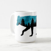 Wolf Silhouet Modern Koffiemok (Voorkant links)