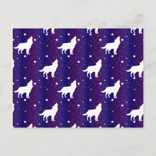 Wolf Silhouet Sterrennacht Sterrenstelsel Liefhebb Briefkaart