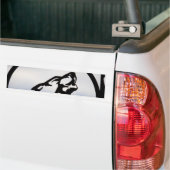 Wolf silhouette bumpersticker (Op Truck)