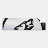 Wolf silhouette bumpersticker (Voorkant)