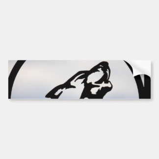 Wolf silhouette bumpersticker