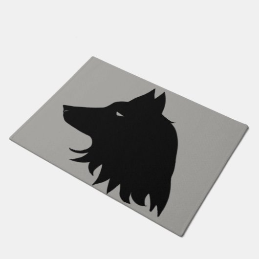 Wolf Silhouette Deurmat (Schuin)
