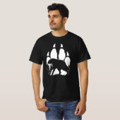 Wolf Silhouette en voetafdruk T-shirt (Voorkant volledig)