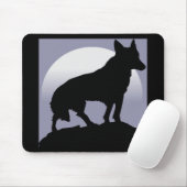 WOLF SILHOUETTE MUISMAT (Met muis)