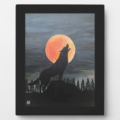 Wolf Silhouette Painting by Alfred Fox Fotoplaat (Voorkant)