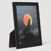 Wolf Silhouette Painting by Alfred Fox Fotoplaat (Zijkant)