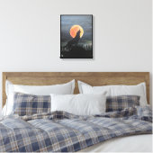 Wolf Silhouette Schilderij van Alfred Fox Canvas Afdruk (Insitu (Slaapkamer))