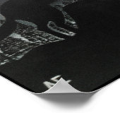 Wolf Silhouette Schilderij van Alfred Fox Poster (Hoek)