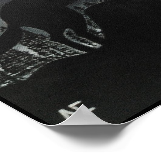 Wolf Silhouette Schilderij van Alfred Fox Poster (Hoek)