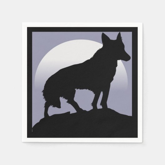 WOLF SILHOUETTE SERVET (Voorkant)