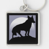 WOLF SILHOUETTE SLEUTELHANGER (Voorkant)