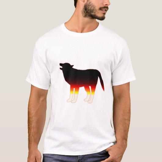 Wolf silhouette t-shirt (Voorkant)