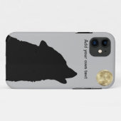 Wolf Sillhoutte met Full Moon iPhone 5 hoesje (Achterkant (horizontaal))