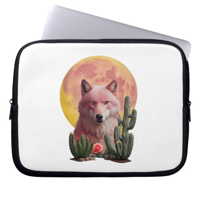 Wolf Six: Neopreen laptophoes 10 inch Laptop Sleeve (Voorkant)