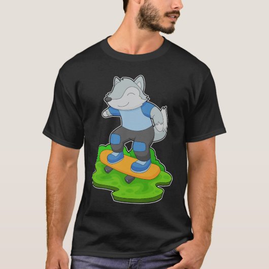 Wolf Skater Skateboard T-shirt (Voorkant)