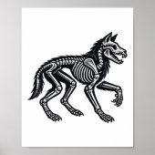 Wolf Skeleton Halloween Poster (Voorkant)
