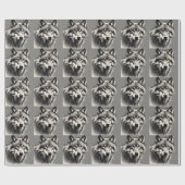 Wolf Sketch Cadeaupapier (Vlak)