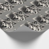 Wolf Sketch Cadeaupapier (Hoek)