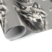 Wolf Sketch Cadeaupapier (Rol Hoek)