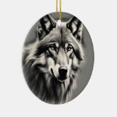 Wolf Sketch Keramisch Ornament (Rechts)