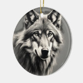 Wolf Sketch Keramisch Ornament (Links)