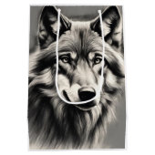 Wolf Sketch Medium Cadeauzakje (Achterkant)
