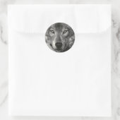Wolf Sketch Ronde Sticker (Tas)
