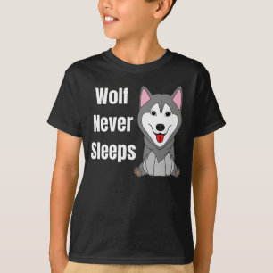 Wolf slaapt nooit t-shirt