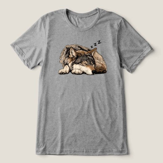 Wolf Slaper Tri-Blend Shirt (Design voorkant)