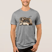 Wolf Slaper Tri-Blend Shirt (Voorkant)