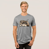 Wolf Slaper Tri-Blend Shirt (Voorkant volledig)