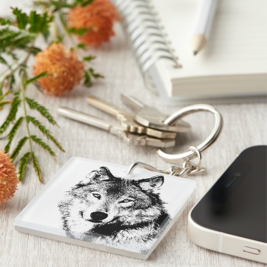 Wolf Sleutelhanger (Voorkant Rechts)