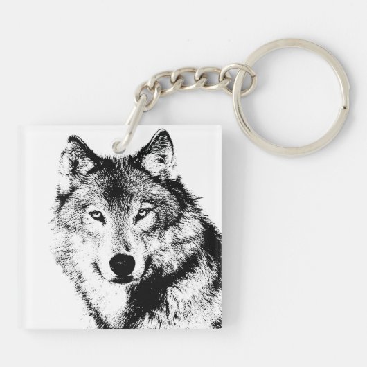 Wolf Sleutelhanger (Achterkant)