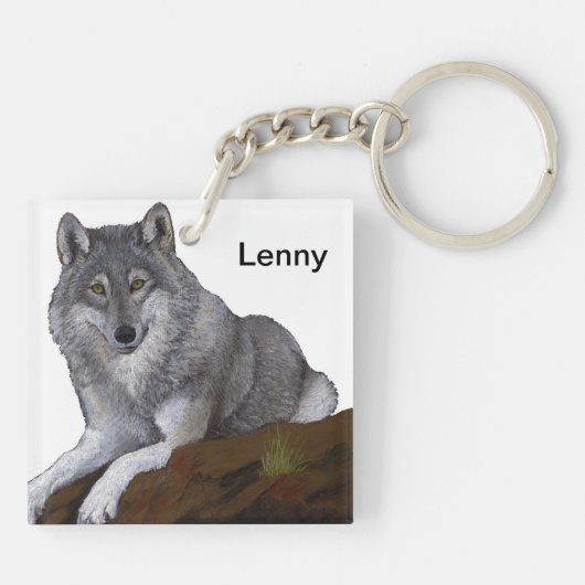 Wolf Sleutelhanger (Achterkant)