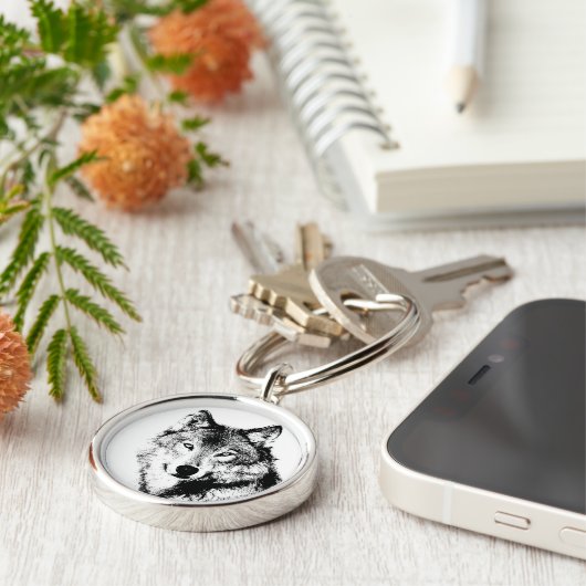 Wolf Sleutelhanger (Zijkant)