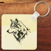 Wolf Sleutelhanger (Achterkant)