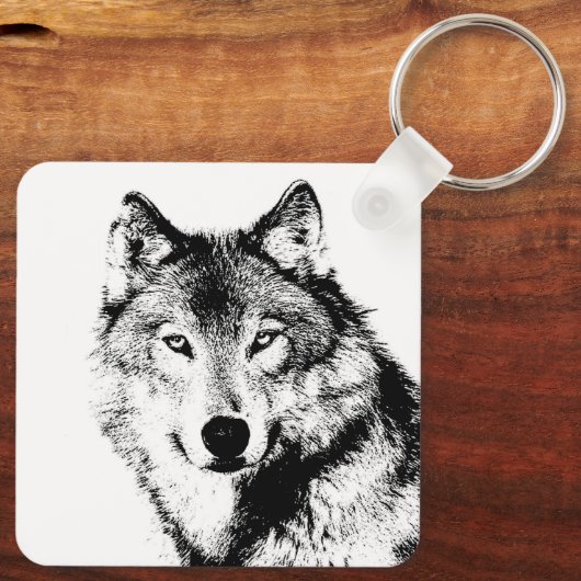 Wolf Sleutelhanger (Achterkant)