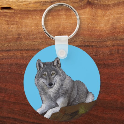 Wolf Sleutelhanger (Achterkant)