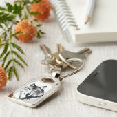 Wolf Sleutelhanger (Zijkant)