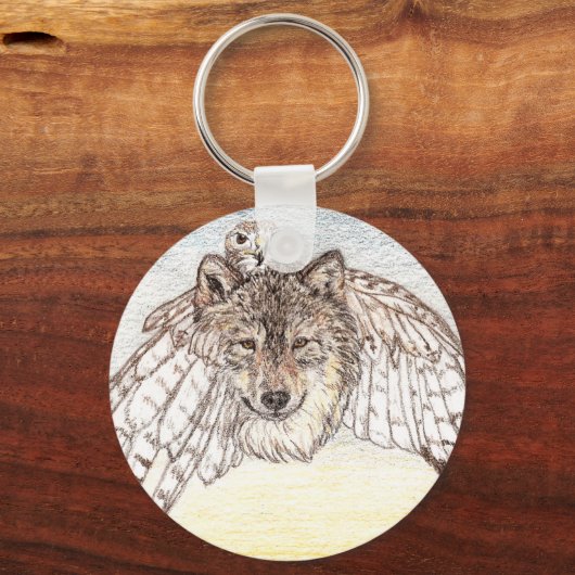 Wolf Sleutelhanger Transformation (Voorkant)