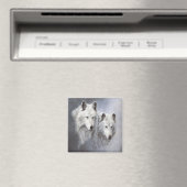 Wolf Snow Buddies Magnet (Insitu (Vaatwasser))