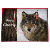 Wolf Snow-kerstfoto Groot Cadeauzakje