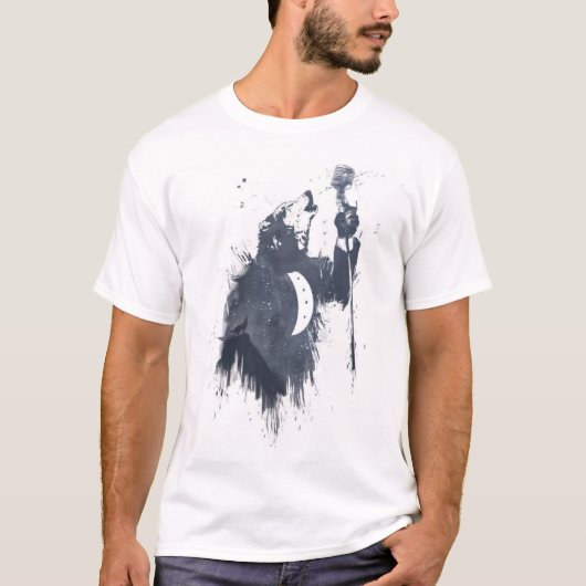 Wolf song (blauw) t-shirt (Voorkant)