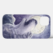 "Wolf Song" Originele aquarel kunstcase. Case-Mate iPhone Case (Achterkant (horizontaal))