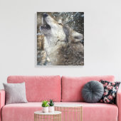 Wolf Song - Pastel Canvas Afdruk (Insitu (Woonkamer))