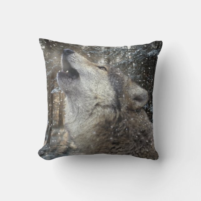 Wolf Song - Pastel Kussen (Voorkant)