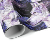 Wolf Space Mountains bosschilderij Cadeaupapier (Rol Hoek)