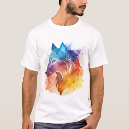 wolf Spatwater kleur T-shirt