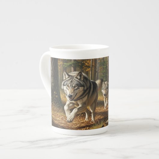 Wolf Specialty Mug style 1 Porselein Kop (Links)