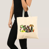 Wolf speelse herfst tote bag (Voorkant (product))